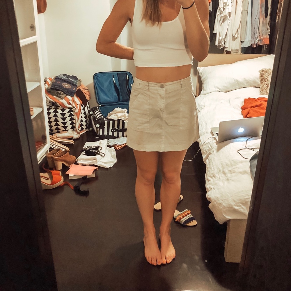 Madewell light green skirt